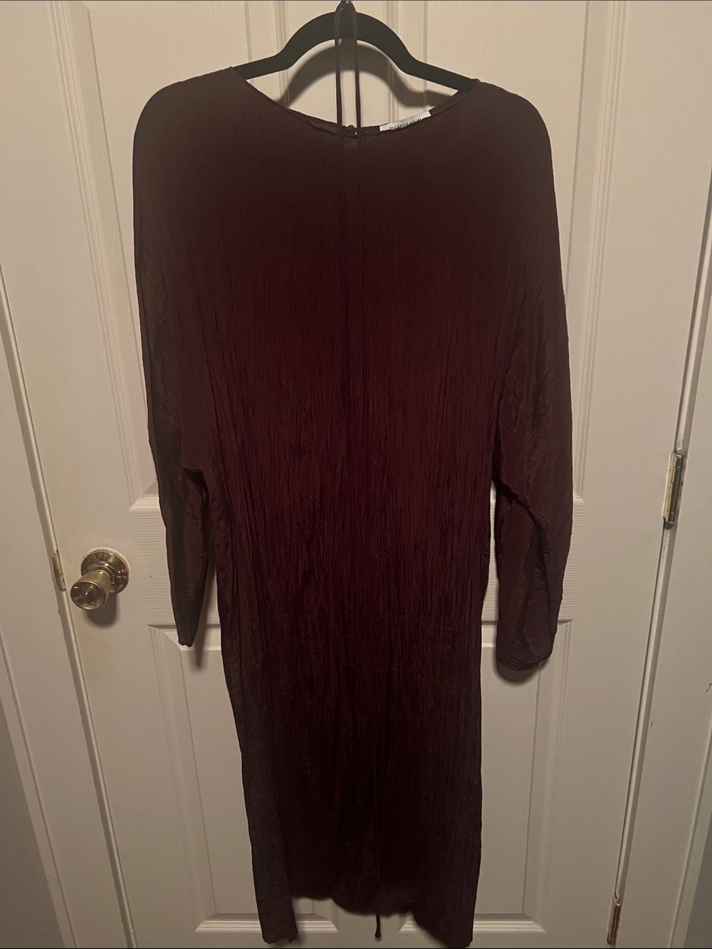 Women’s Long Sleeve Midi Dress in Deep Brown